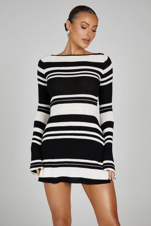 Striped Knit Mini Dress