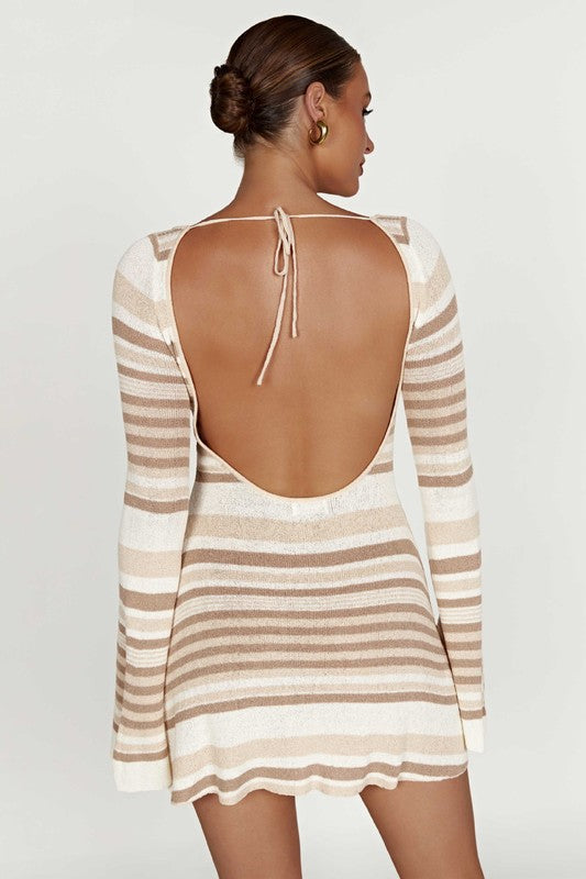 Striped Knit Mini Dress