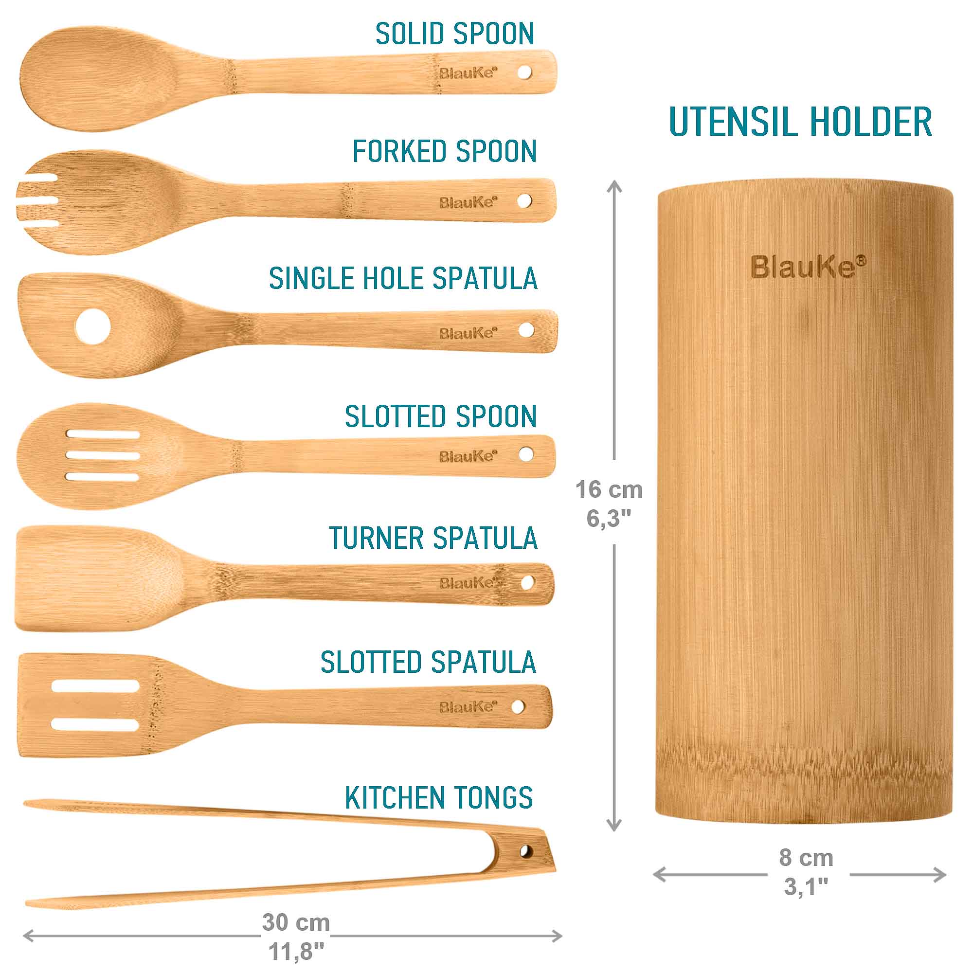 Bamboo Cooking Utensil Set