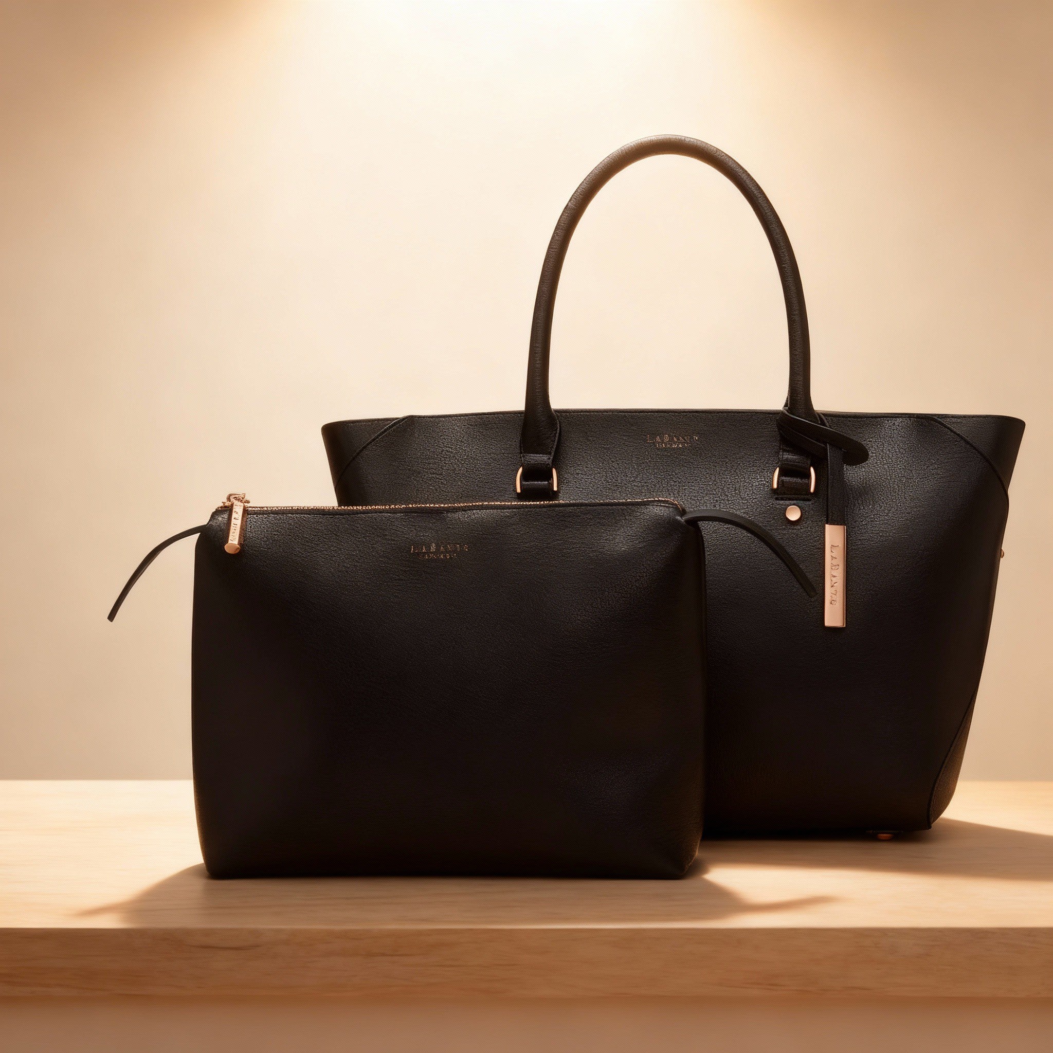 Sophie Black Vegan Tote Bag