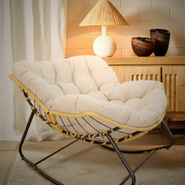 Modern Rattan Papasan Chair