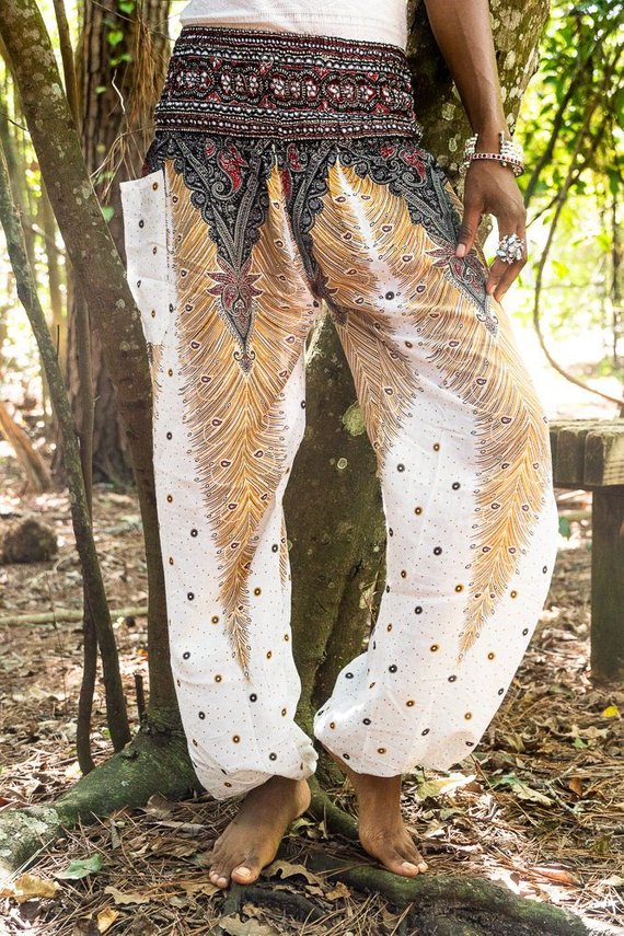 Peacock Boho Harem Pants