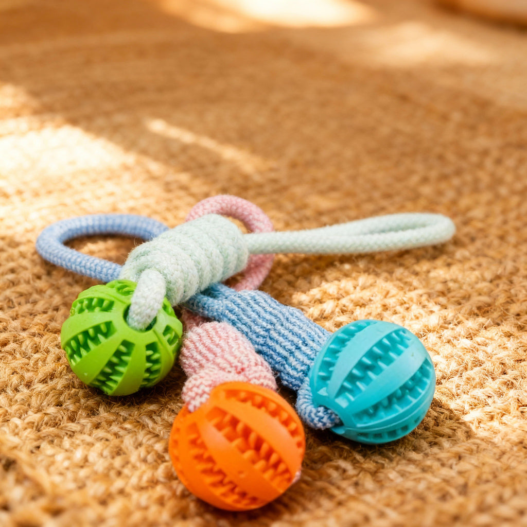 Durable Rope & Rubber Ball Toy