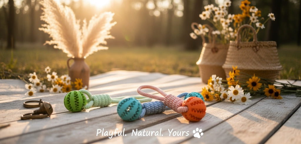 Durable Rope & Rubber Ball Toy