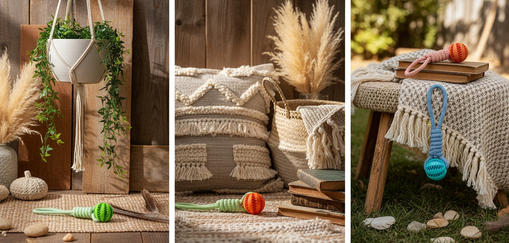 Durable Rope & Rubber Ball Toy